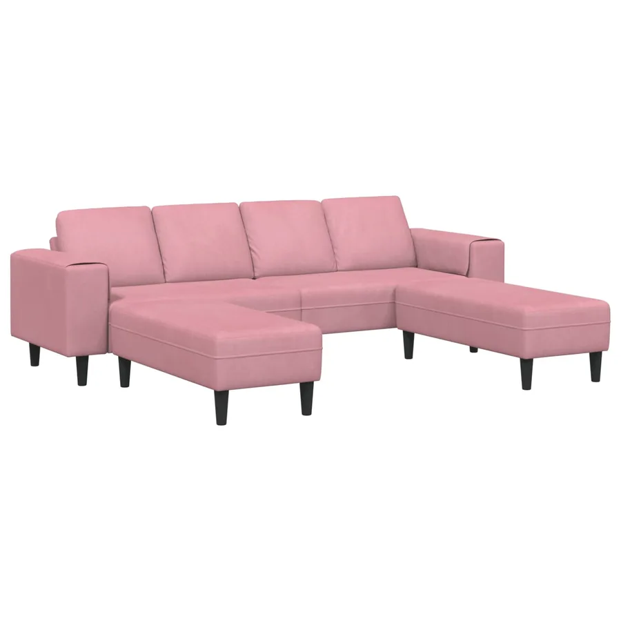 Canapé de salon 3 pcs Rose 250 x 188 x 76 cm - 2