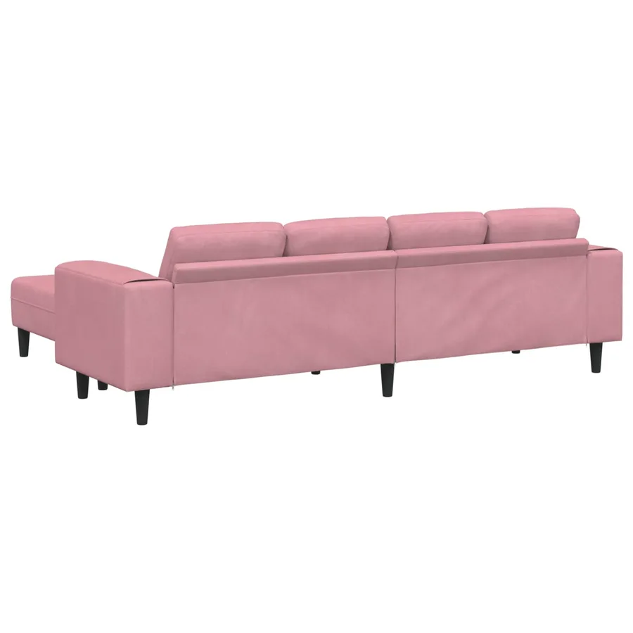 Canapé de salon 3 pcs Rose 250 x 188 x 76 cm - 6