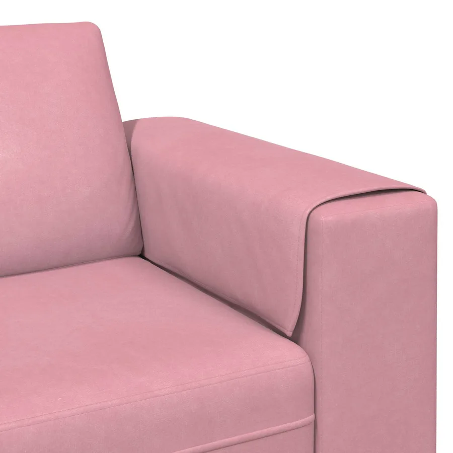Canapé de salon 3 pcs Rose 250 x 188 x 76 cm - 7