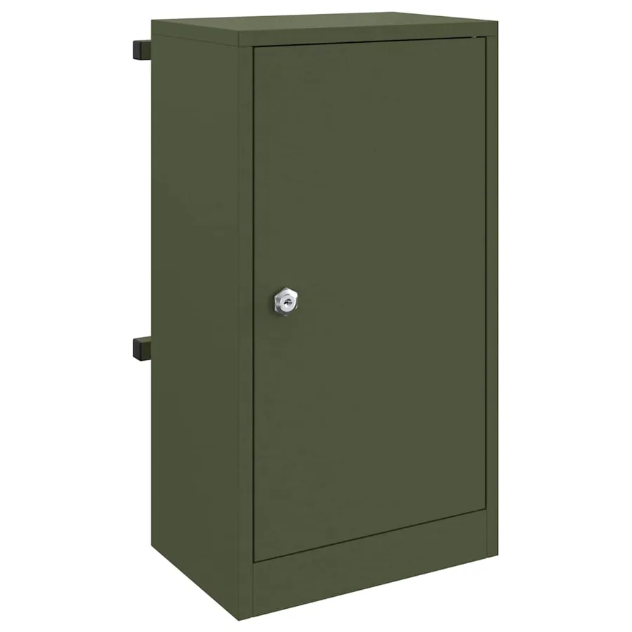 boîte aux lettres avec porte Vert olive 30 x 20 x 55 cm Acier - 2