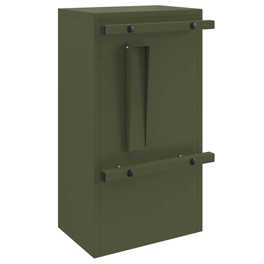 boîte aux lettres avec porte Vert olive 30 x 20 x 55 cm Acier - 7