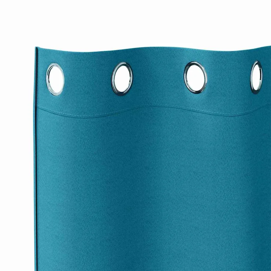 Rideaux occultants avec anneaux 2 pcs Turquoise 245 x 140 cm - 5
