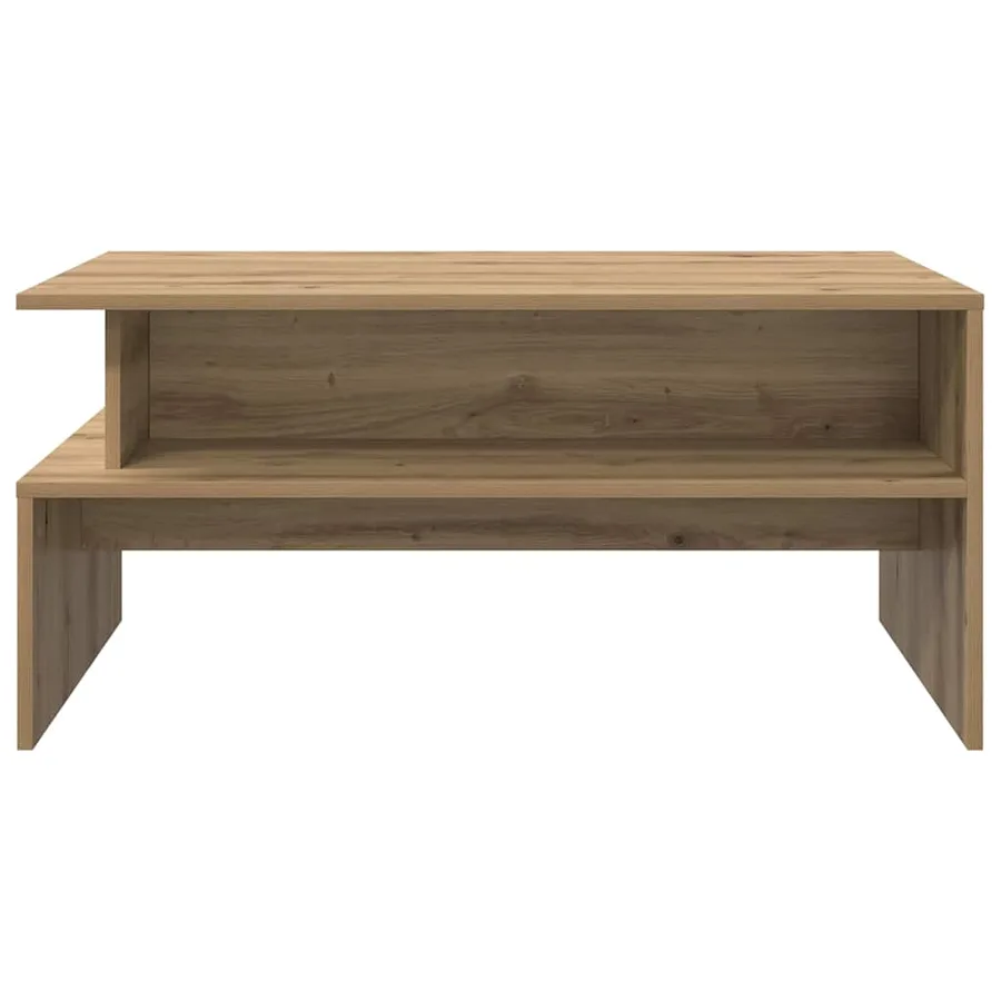 Table basse Chêne artisanal 90 x 55 x 42,5 cm Bois d'ingénierie - 5