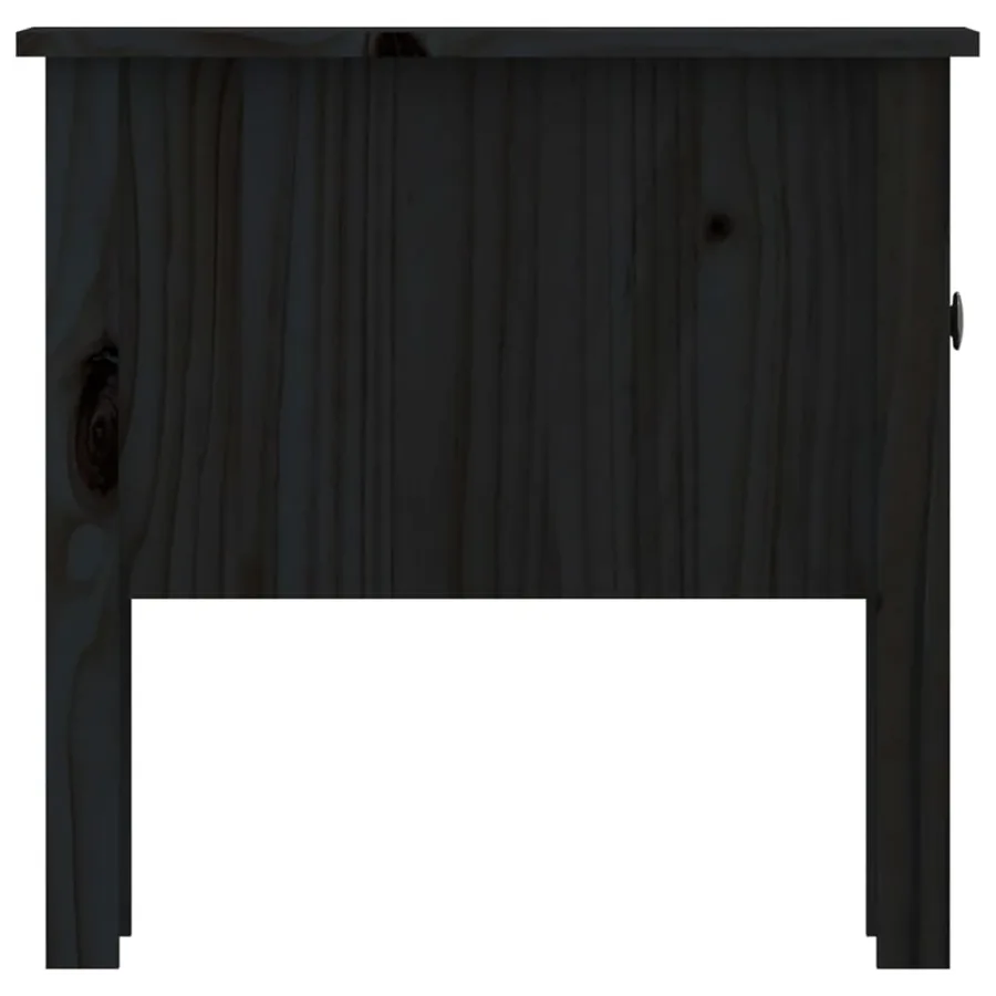 Table d'appoint Noir 50x50x49 cm Bois massif de pin - 8