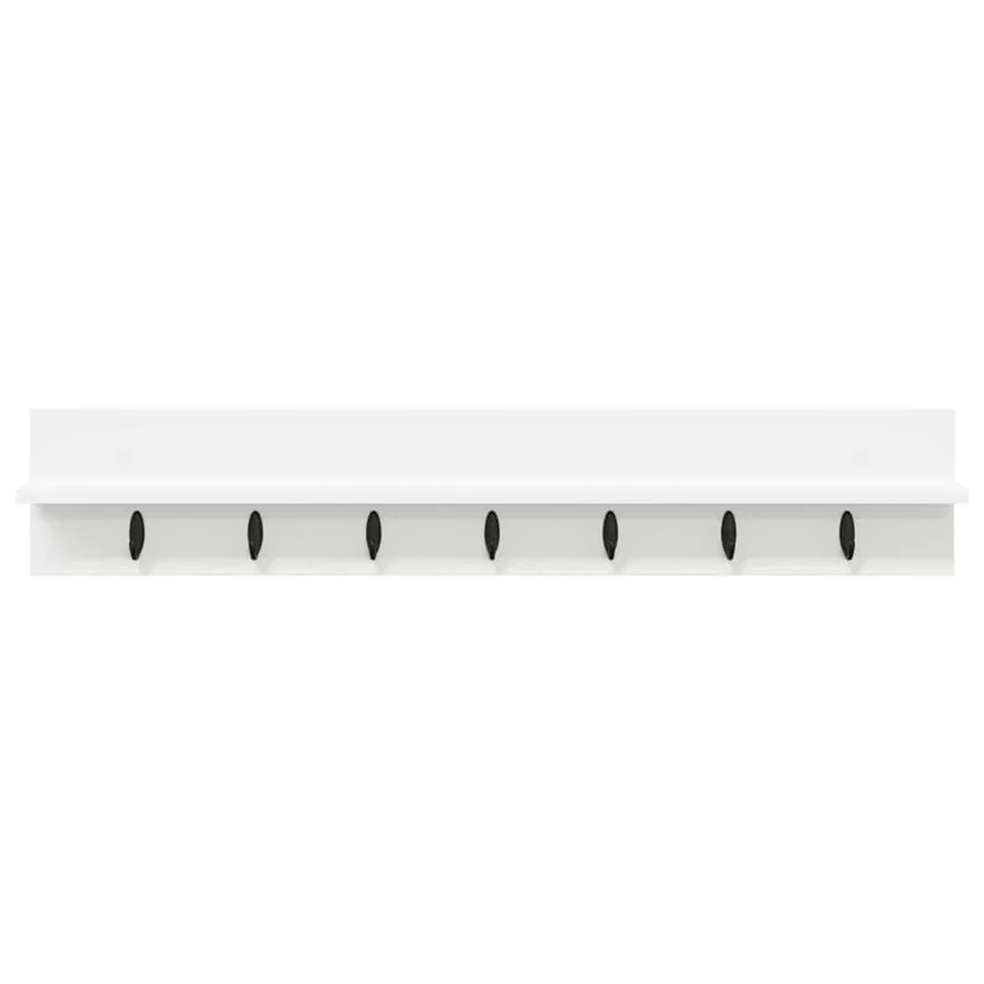Porte-manteau mural Blanc 100 x 10,5 x 18 cm Bois d'ingénierie - 5