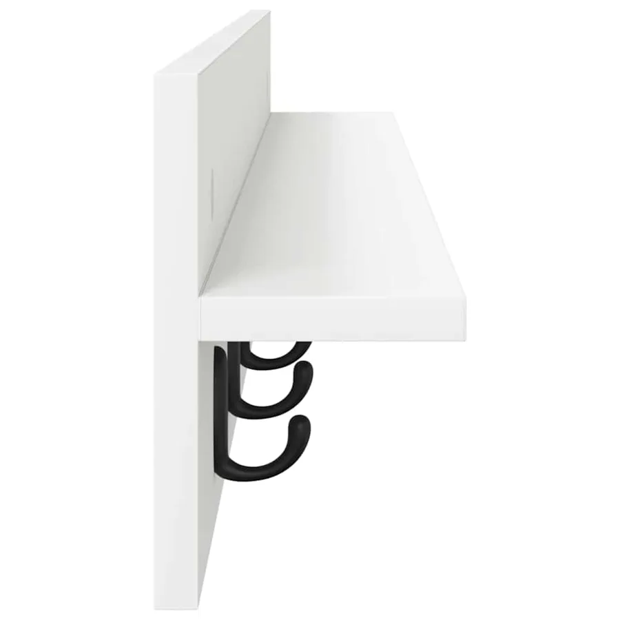 Porte-manteau mural Blanc 100 x 10,5 x 18 cm Bois d'ingénierie - 6