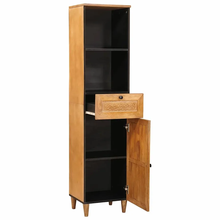 Cabinet de salle de bain Marron Clair 38 x 33 x 160 cm - 2