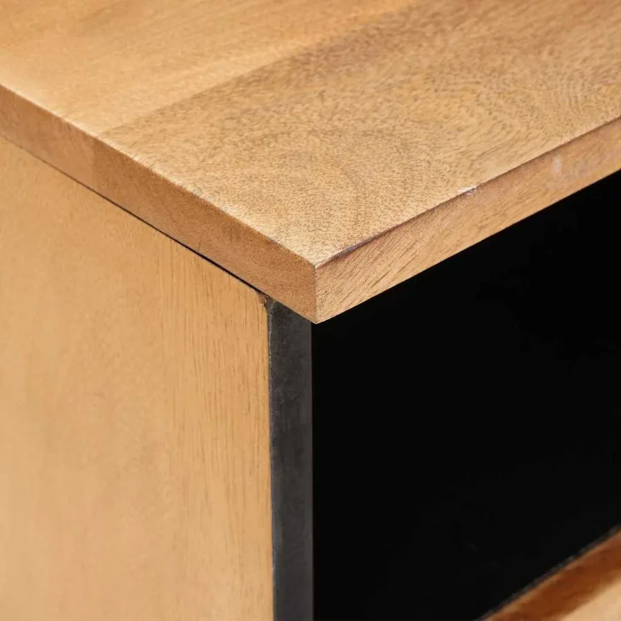 Meuble TV avec tiroir 100 x 33 x 46 cm Bois de mangue massif - 6