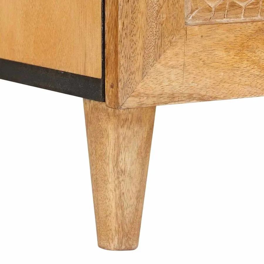 Meuble TV avec tiroir 100 x 33 x 46 cm Bois de mangue massif - 7