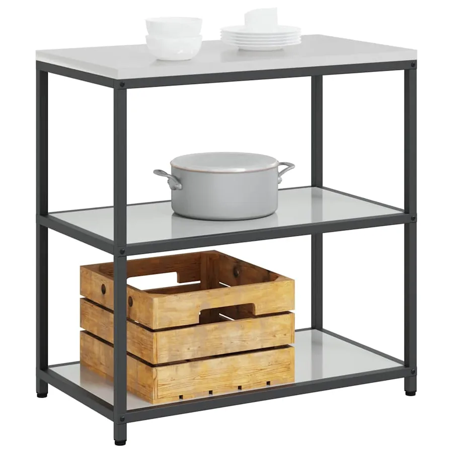Rangement de cuisine HATTEM Argenté 90 x 50 x 92 cm Acier - 3