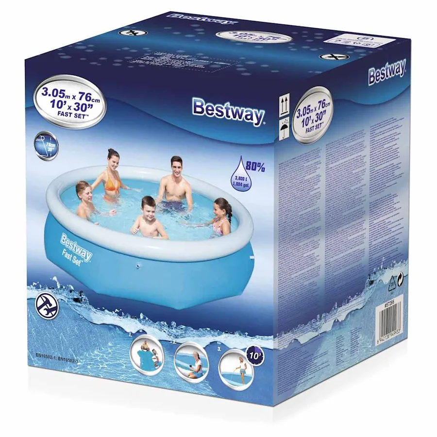 Bestway Piscine gonflable Fast Set Rond 305 x 76 cm 57266 - 3