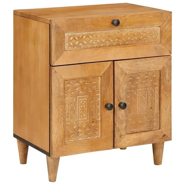 Table de chevet Marron Clair 50 x 33 x 60 cm Bois d'ingénierie