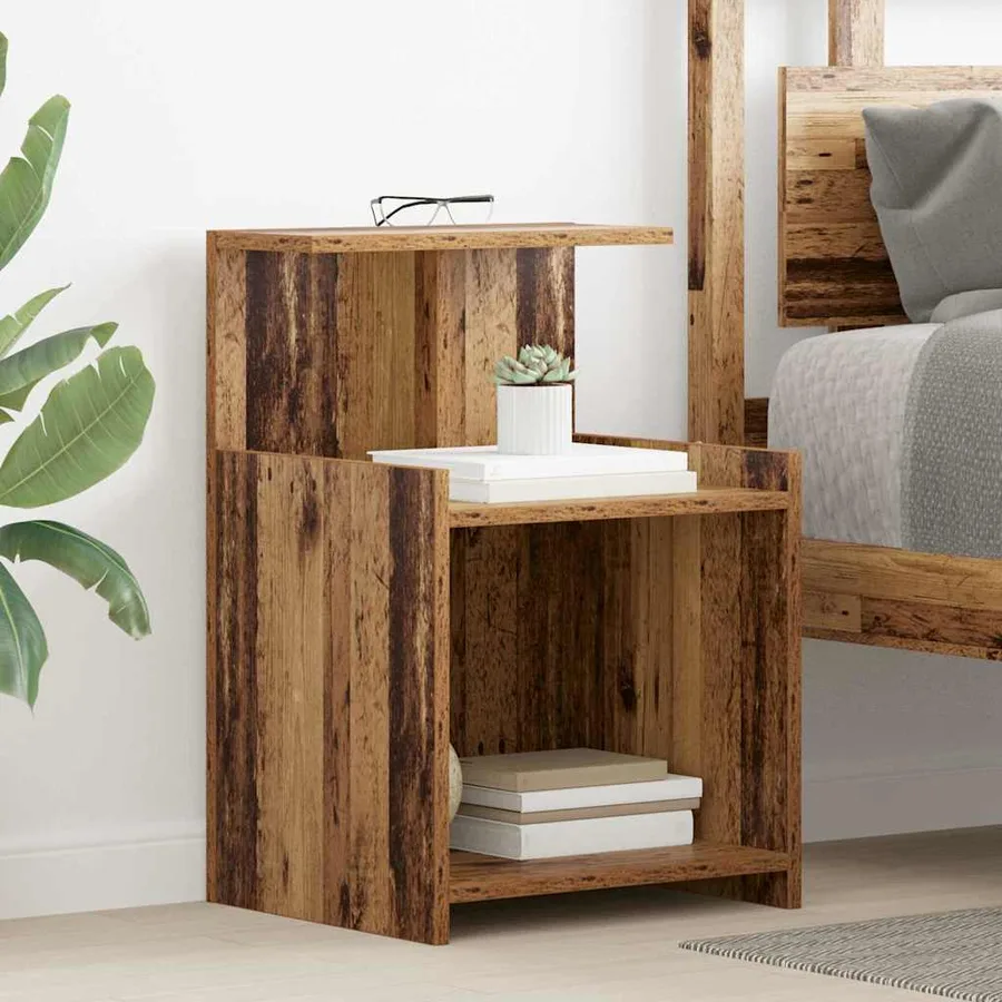 Cabinet de chevet 2 pcs Bois ancien 40 x 35 x 60 cm - 4