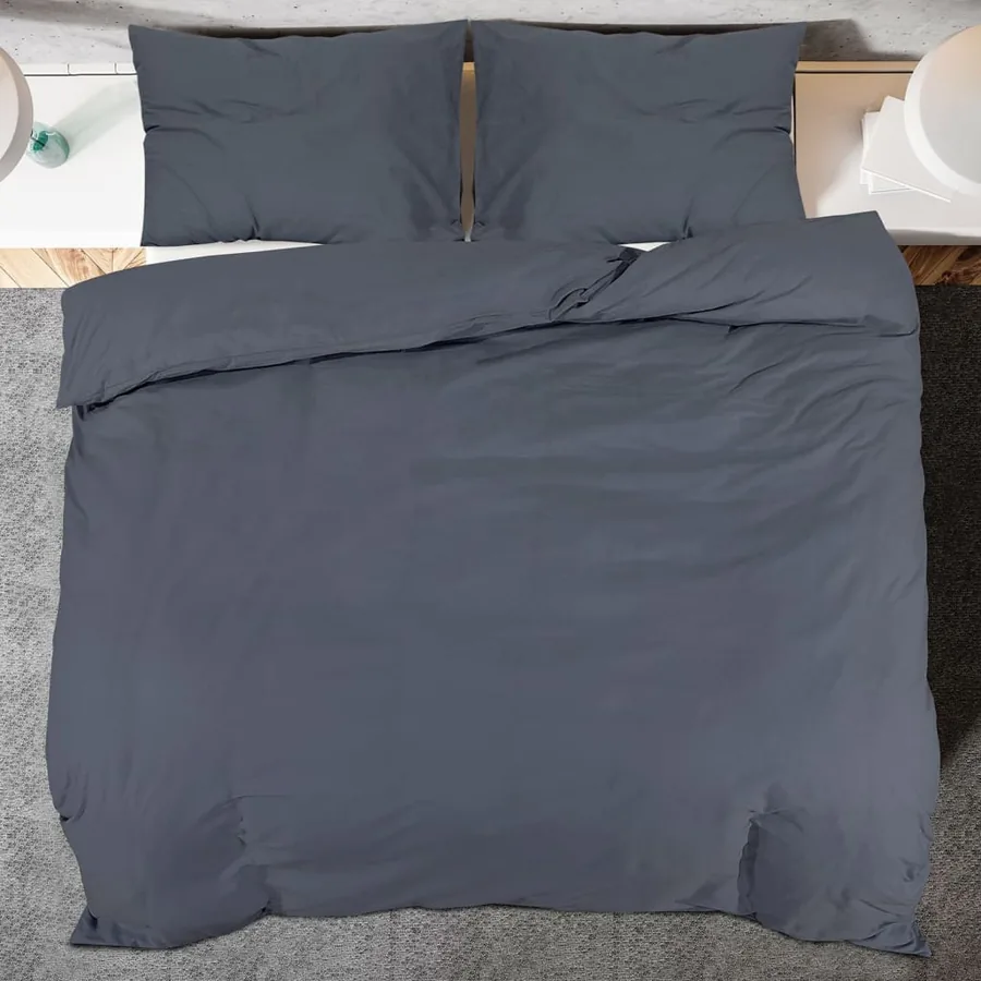Ensemble de housse de couette Anthracite 220x240 cm Microfibre - 5