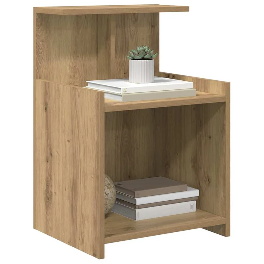 Cabinet de chevet 2 pc Chêne artisanal 40 x 35 x 60 cm - 3