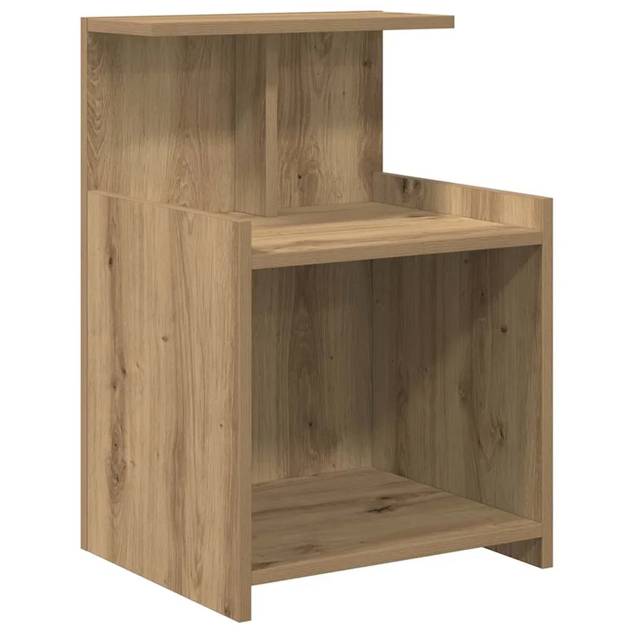 Cabinet de chevet 2 pc Chêne artisanal 40 x 35 x 60 cm - 5
