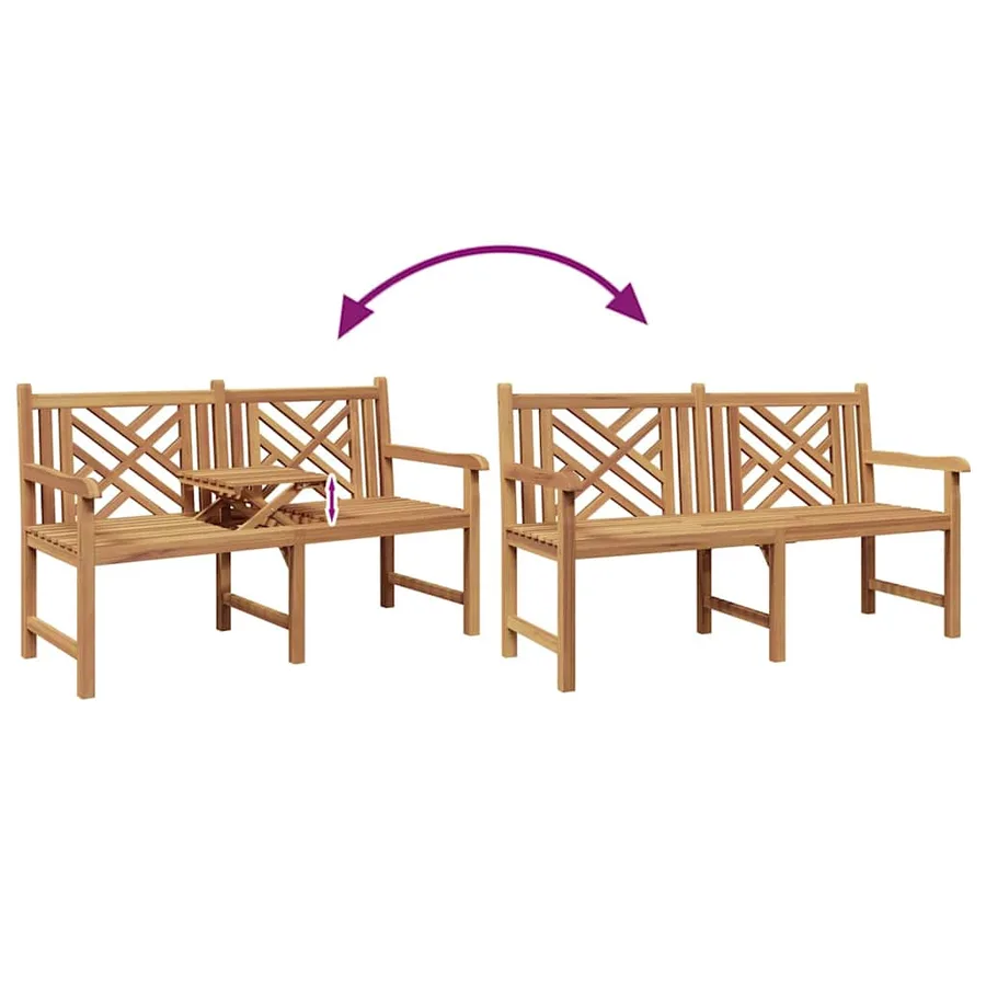 Banc de jardin 150 x 60 x 90 cm Bois de teck massif - 11