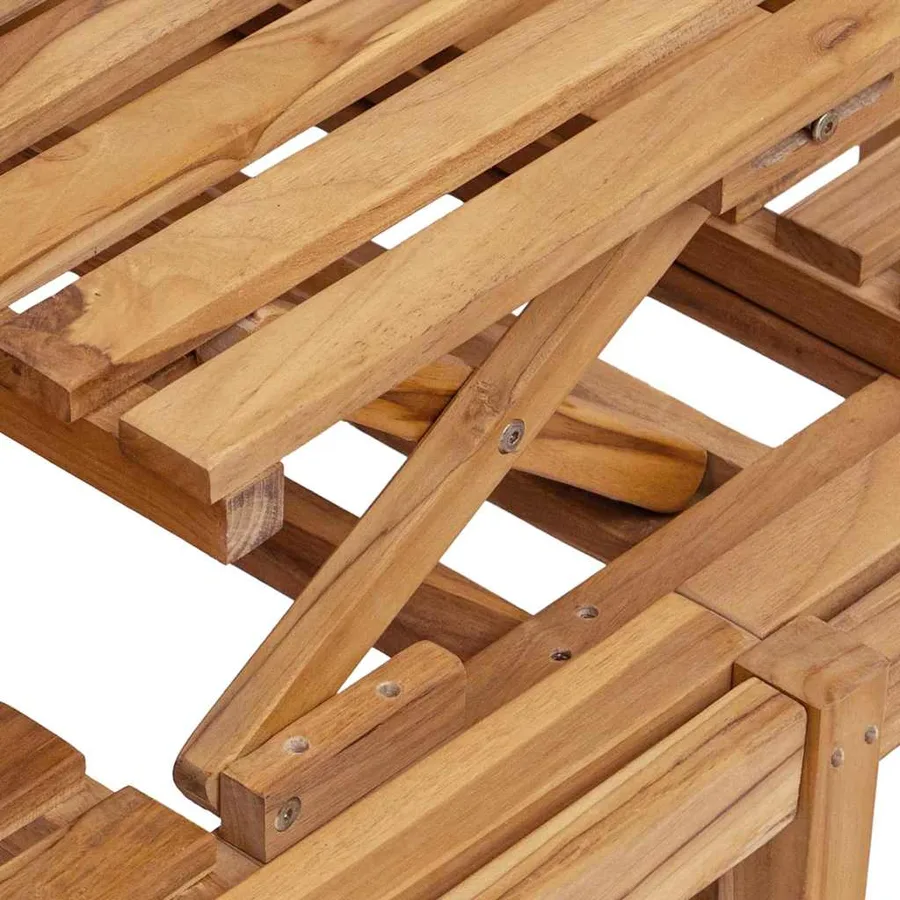 Banc de jardin 150 x 60 x 90 cm Bois de teck massif - 8