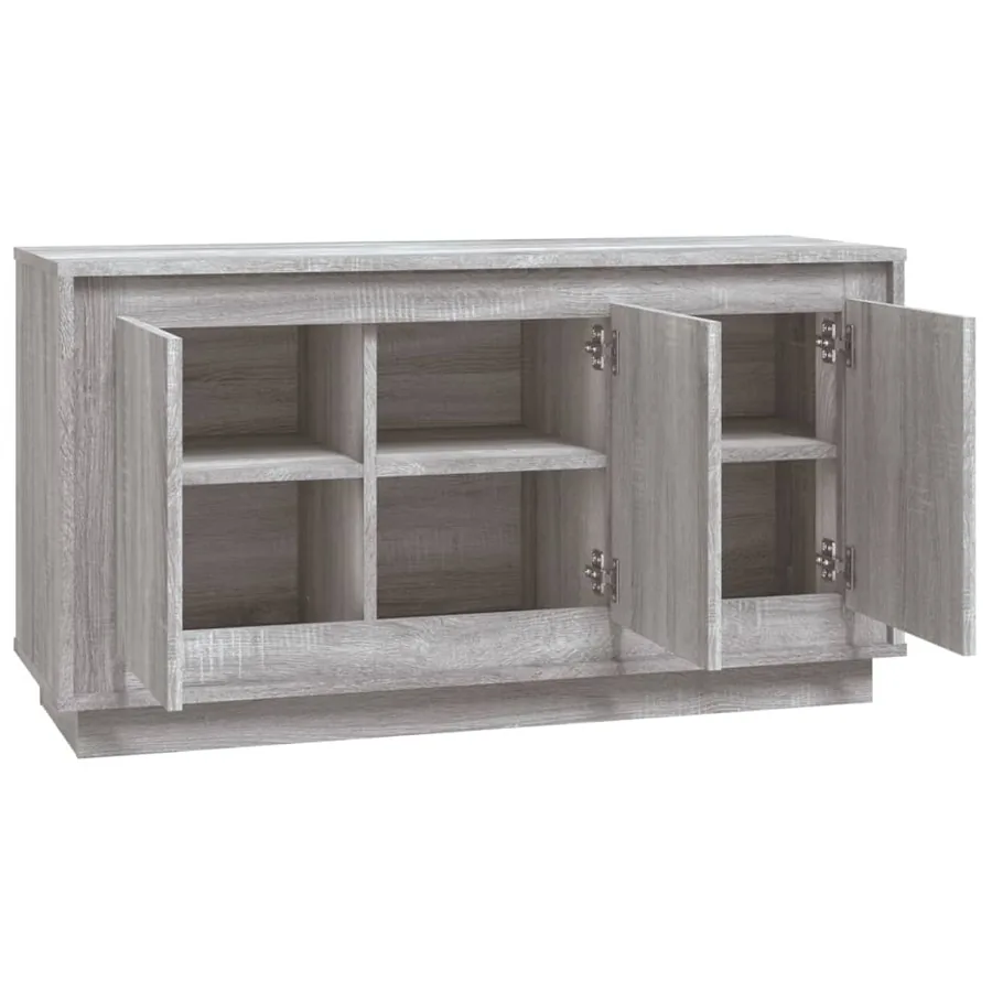 Buffet sonoma gris 102x35x55 cm bois d'ingénierie - 6