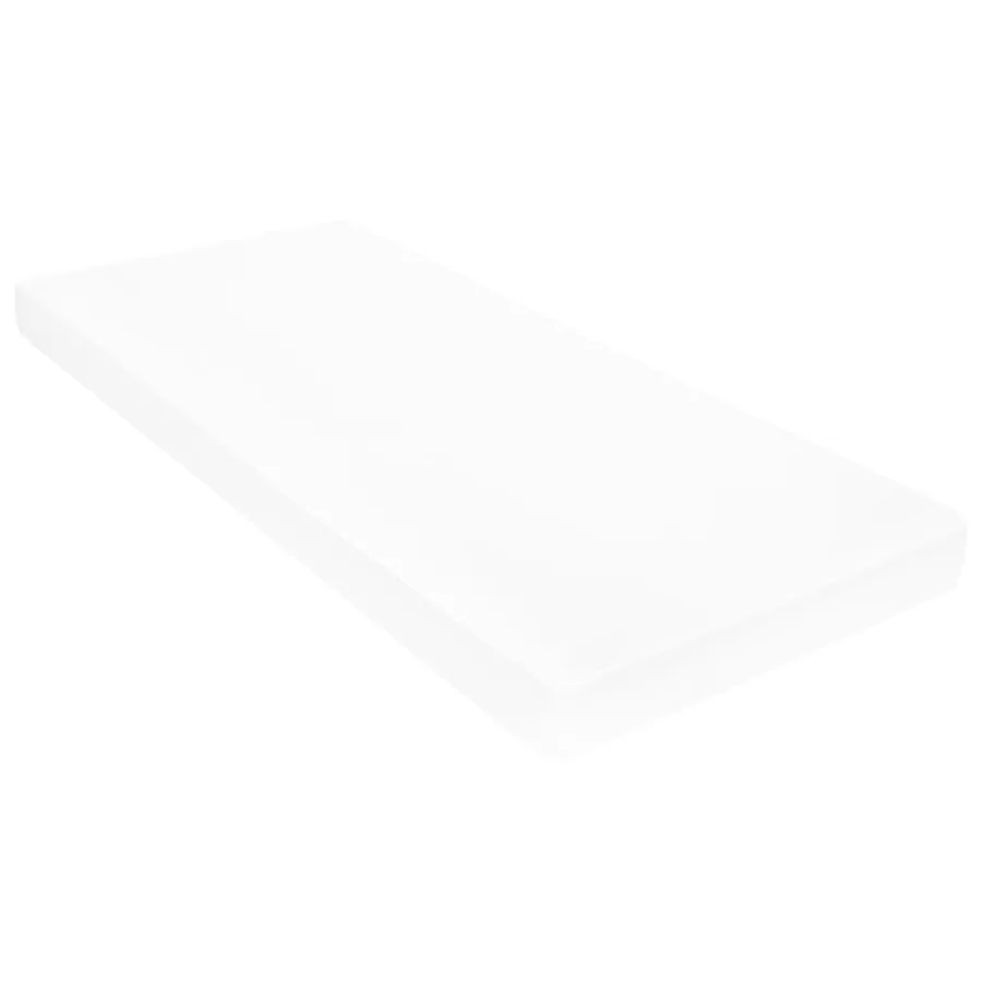 Lit de repos avec matelas 90x200 cm Blanc Bois de pin massif - 6