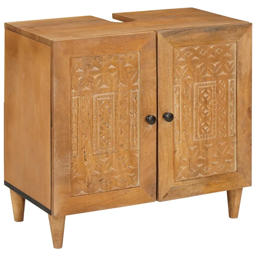 Ensemble de mobilier de salle de bain avec tiroir 4 pcs Marron - 3