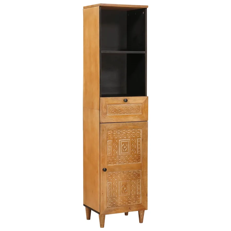 Ensemble de mobilier de salle de bain avec tiroir 4 pcs Marron - 5