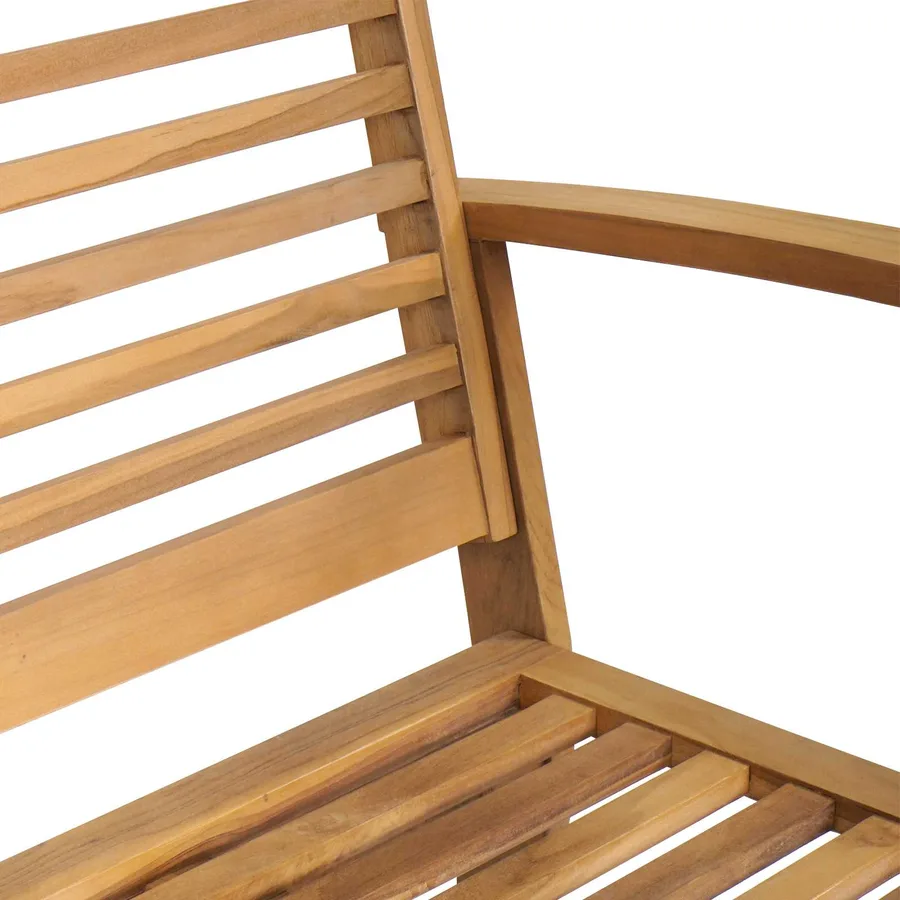 Ensemble banc et table de jardin 2 Pièce Marron - 11