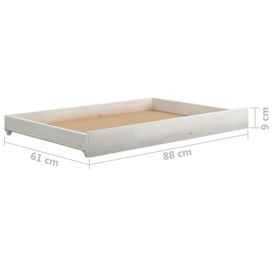 Lit de jour sans matelas avec tiroirs 90x200 cm blanc - 6