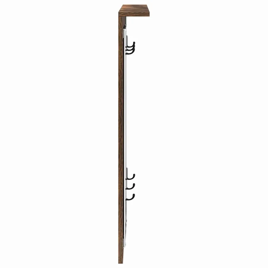 Porte-manteau mural avec étagère Chêne fumé 84 x 10 x 80 cm - 6