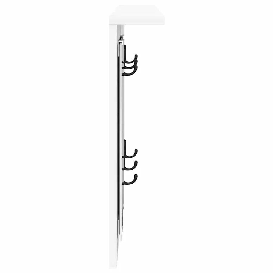 Porte-manteau mural Blanc 85 x 10 x 45 cm Bois d'ingénierie - 6