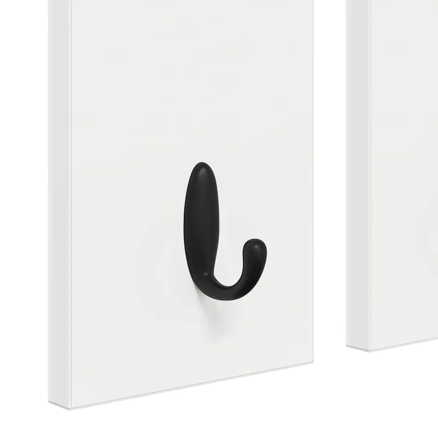 Porte-manteau mural Blanc 85 x 10 x 45 cm Bois d'ingénierie - 9