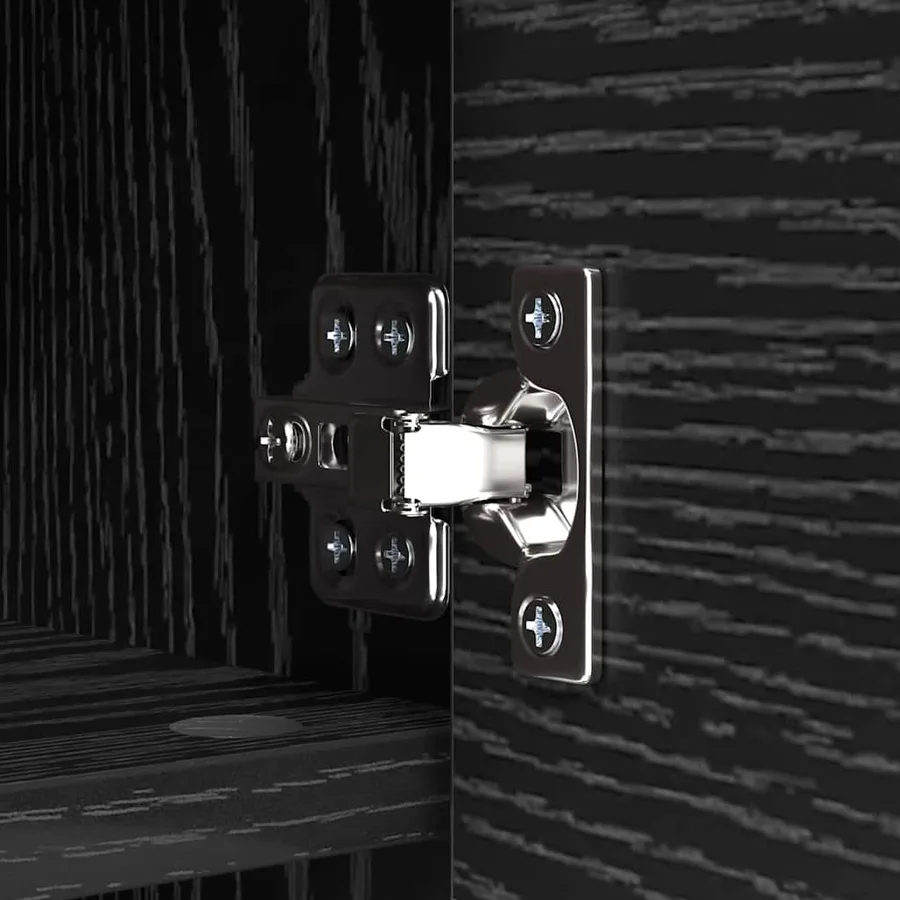 Porte-manteau mural avec étagère Chêne noir 50 x 20 x 30 cm - 11