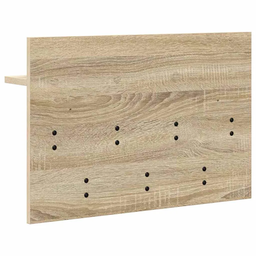 Porte-manteau mural avec étagère Chêne Sonoma 60 x 40 x 12 cm - 7