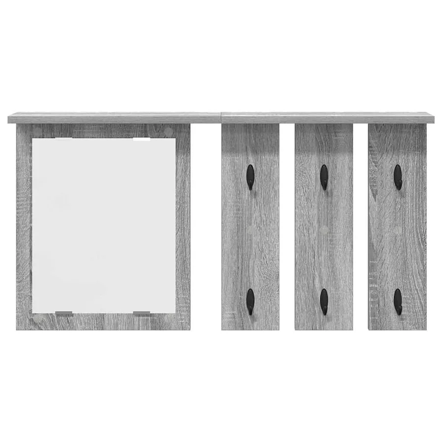 Porte-manteau mural avec étagère Sonoma gris 85 x 10 x 45 cm - 5