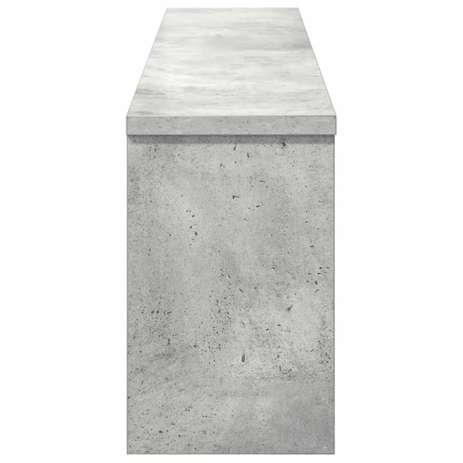 Porte-manteau mural avec étagère Gris béton 100 x 16 x 26 cm - 6