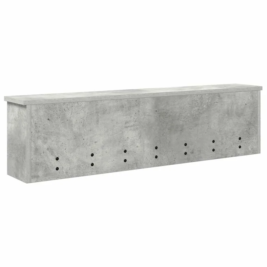 Porte-manteau mural avec étagère Gris béton 100 x 16 x 26 cm - 7