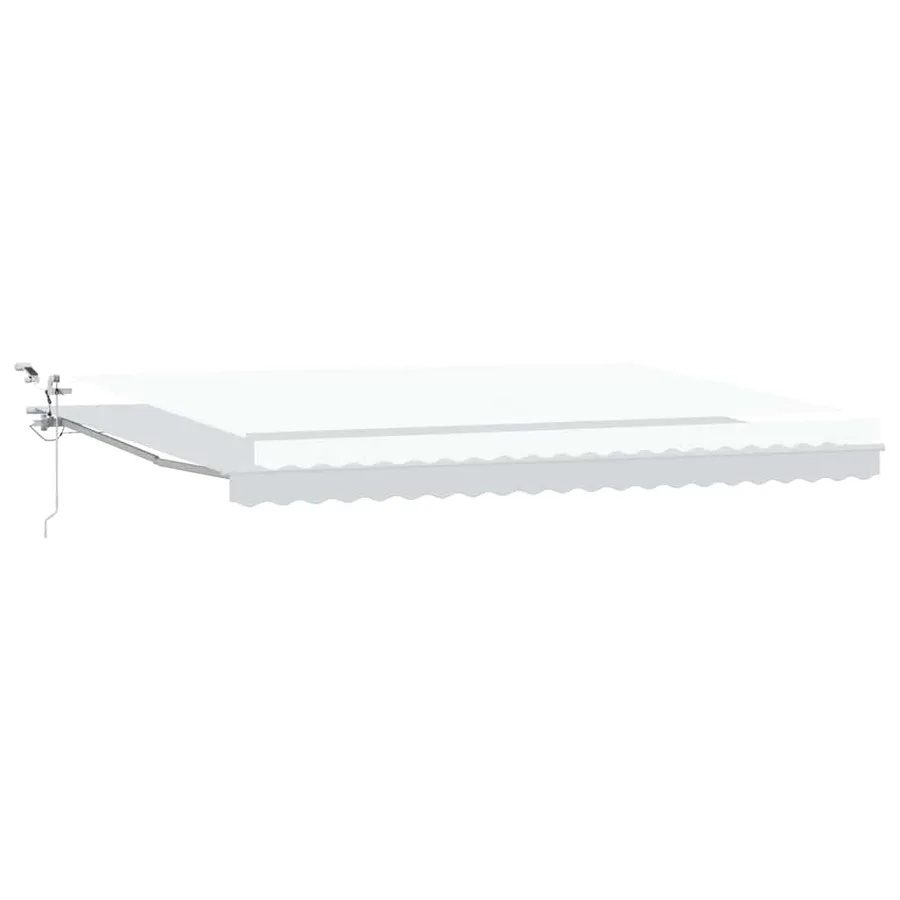 Auvent rétractable Blanc 500 × 300 cm Polyester - 2