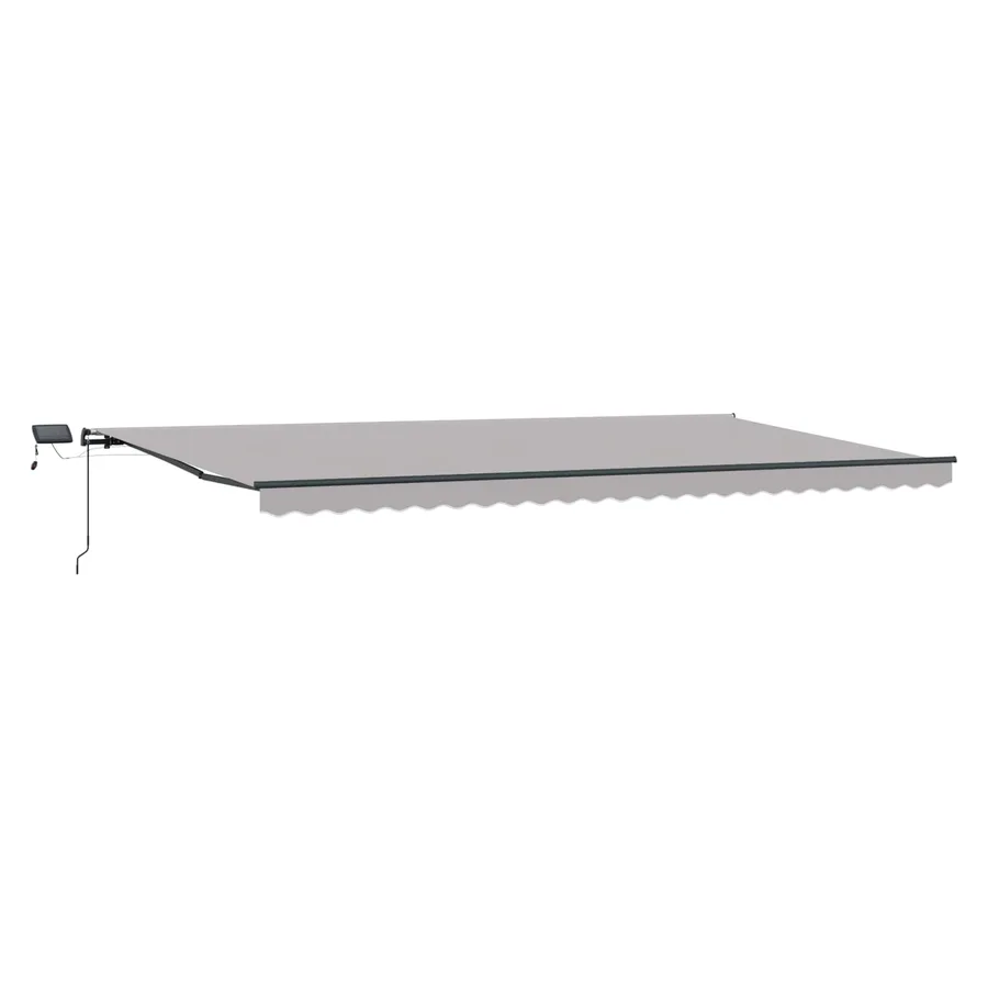 Auvent rétractable Gris clair 600 × 300 cm Tissu et Aluminium - 5