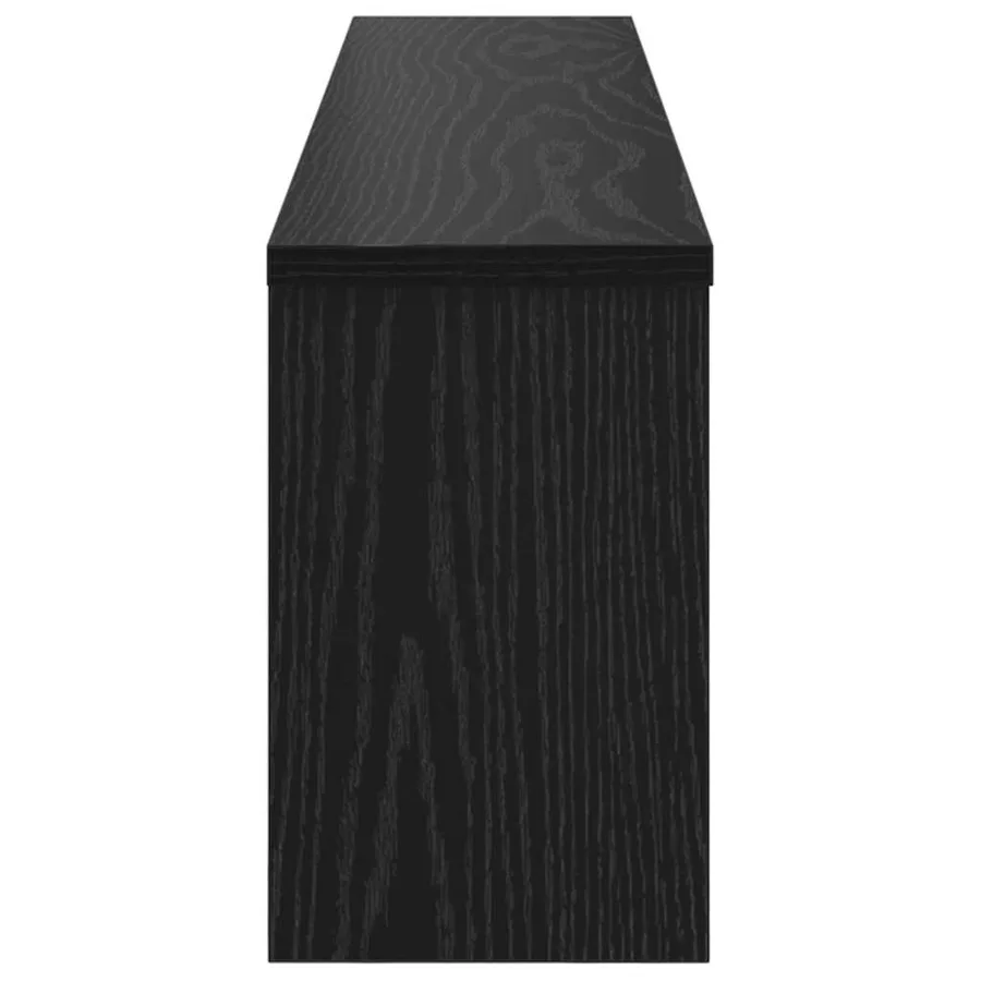 Porte-manteau mural avec étagère Chêne noir 100 x 16 x 26 cm - 6