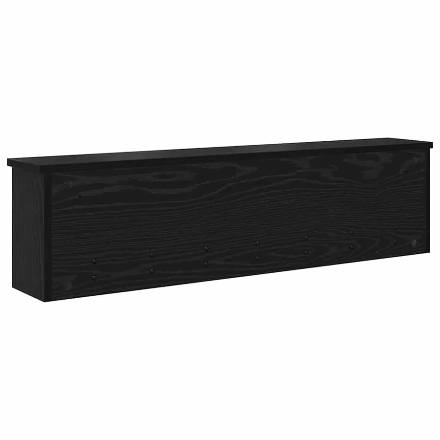 Porte-manteau mural avec étagère Chêne noir 100 x 16 x 26 cm - 7