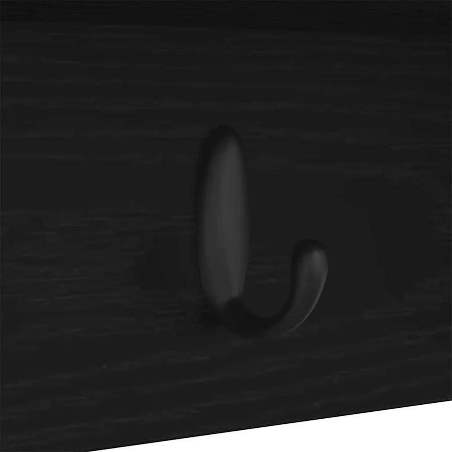 Porte-manteau mural avec étagère Chêne noir 100 x 16 x 26 cm - 9