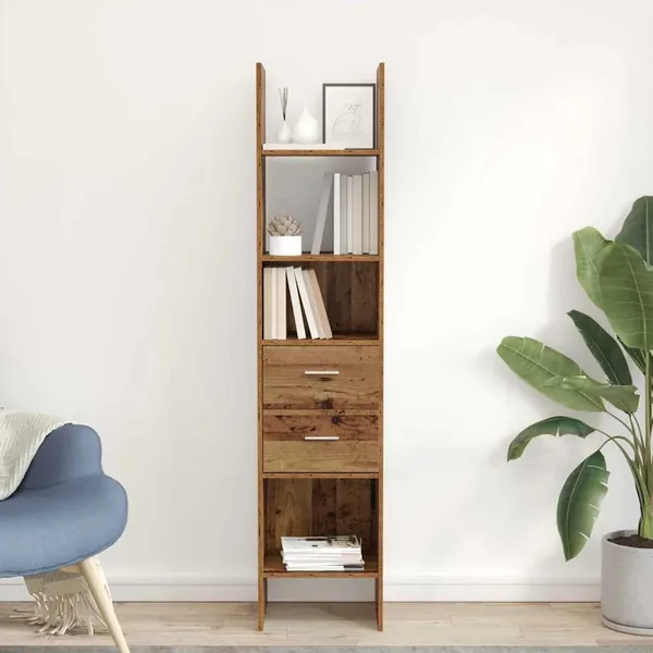 Bibliothèque Bois ancien 40 x 35 x 180 cm Bois d'ingénierie