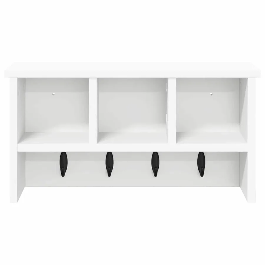 Porte-manteau mural Blanc 50 x 16 x 26 cm Bois d'ingénierie - 5