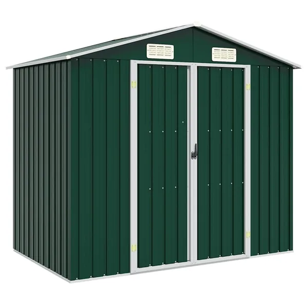 Abri de jardin Vert 205x129x183 cm Métal galvanisé