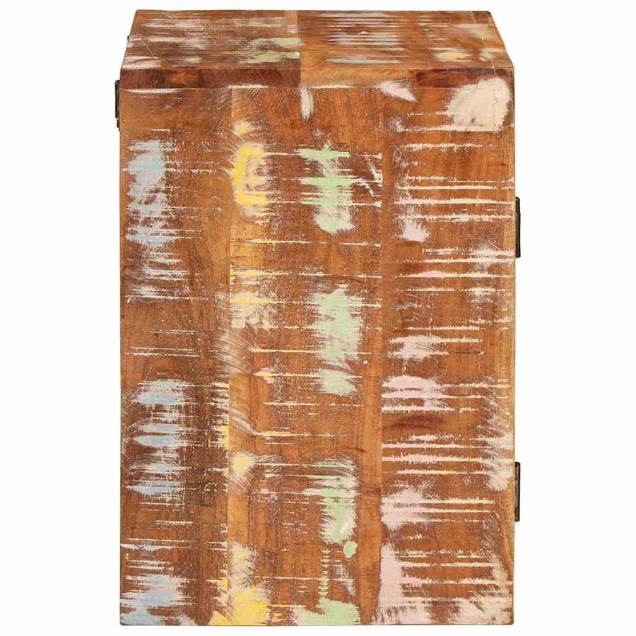 Table de chevet 2 pcs Marron Bois massif de récupération - 7