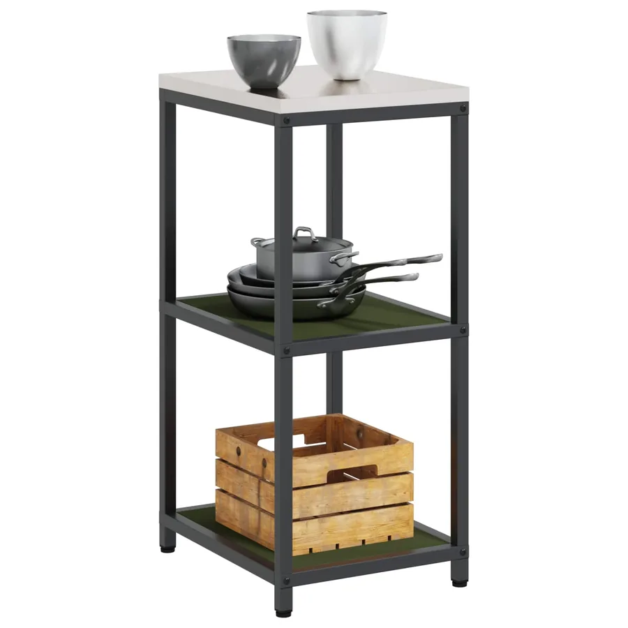 Rangement de cuisine HATTEM Vert olive 40 x 50 x 92 cm Acier - 3