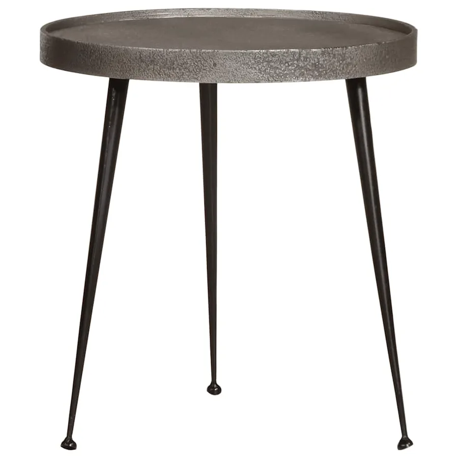 Table basse 3 pcs en bois composite argenté - 4