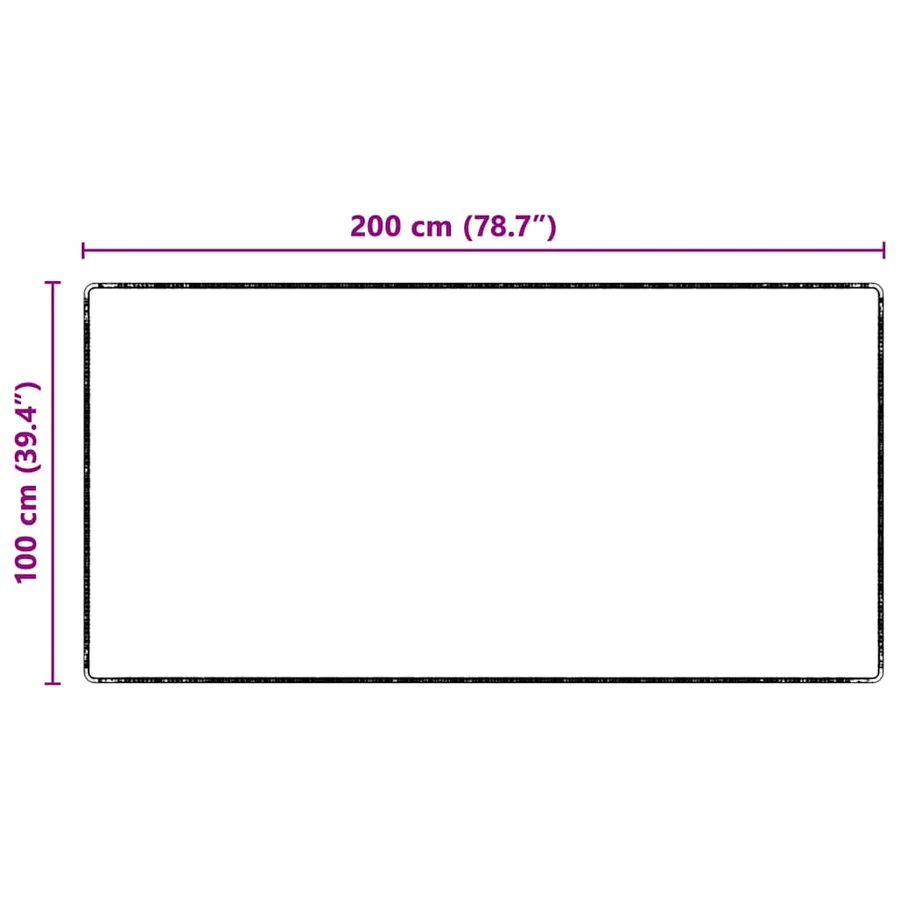 Tapis Couloir Gris foncé 100 x 200 cm 100% Polypropylène - 9