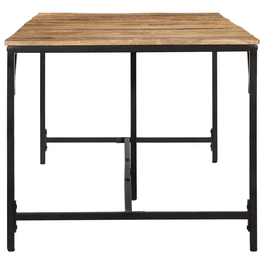 Table à manger 220x90x75 cm bois de manguier massif brut - 3