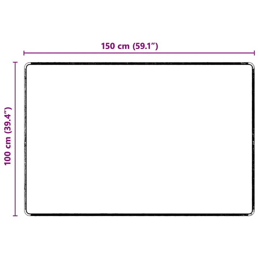 Tapis Couloir Noir 100 x 150 cm - 8